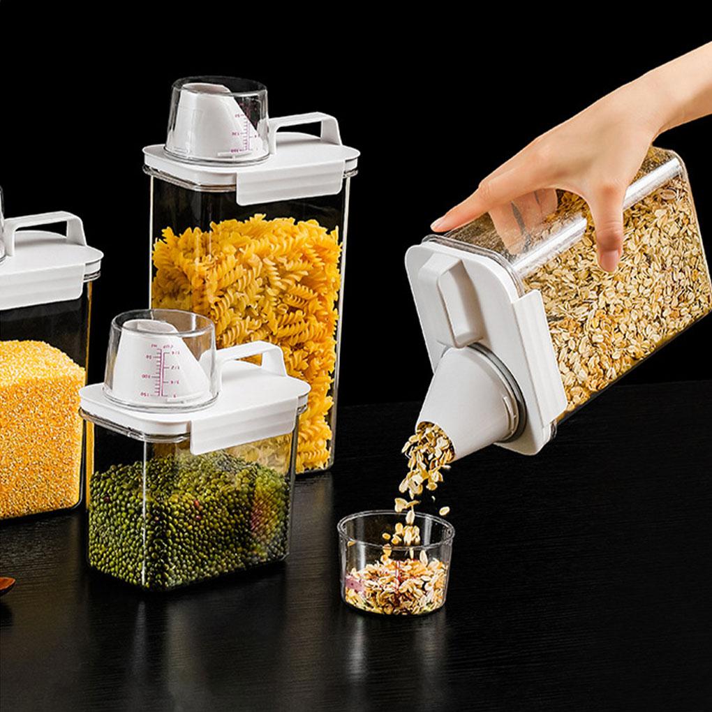 Contenitore Trasparente per Cereali ad Accesso Facile per una Cucina Pulita e Ordinata Scatola Dispenser per Cereali