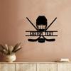 Metal Football Helmet Wall Art Personalized Name Sign for Living Room Office