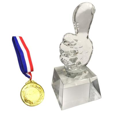 Tasche (Saku Tasuke) Wie Trophäe & Goldmedaille Daumen hoch Lustig Humor Gewinner Pokal Preisverleihung (Daumen Mini Trophäe)