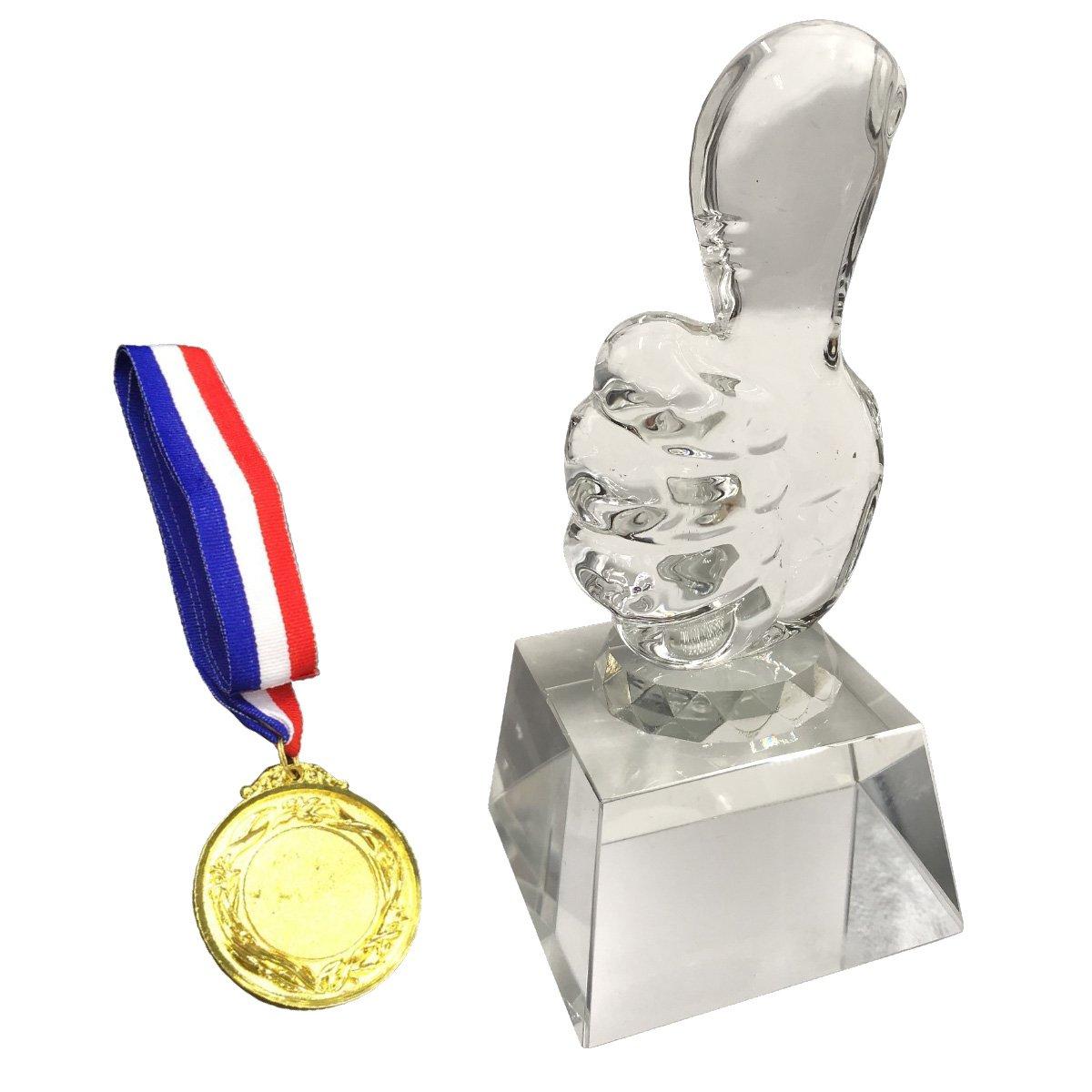 

Sac Taske (Saku Tasuke) Like Trophy & Gold Medal Thumb Good Funny Humor Winner Cup Award Ceremony (Thumb Mini Trophy)