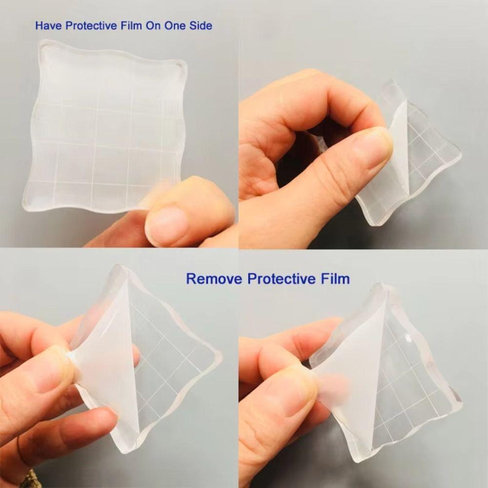 Handmade Tool Clear Stamping Tools Transparent Stamp Block Pad Acrylic Stamp Blocks Student Use