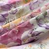Abiti Lunghi da Festa Donna Primavera Autunno Vintage Stampa Floreale Rosa da Sfilata Manica Lunga Monopetto con Cintura