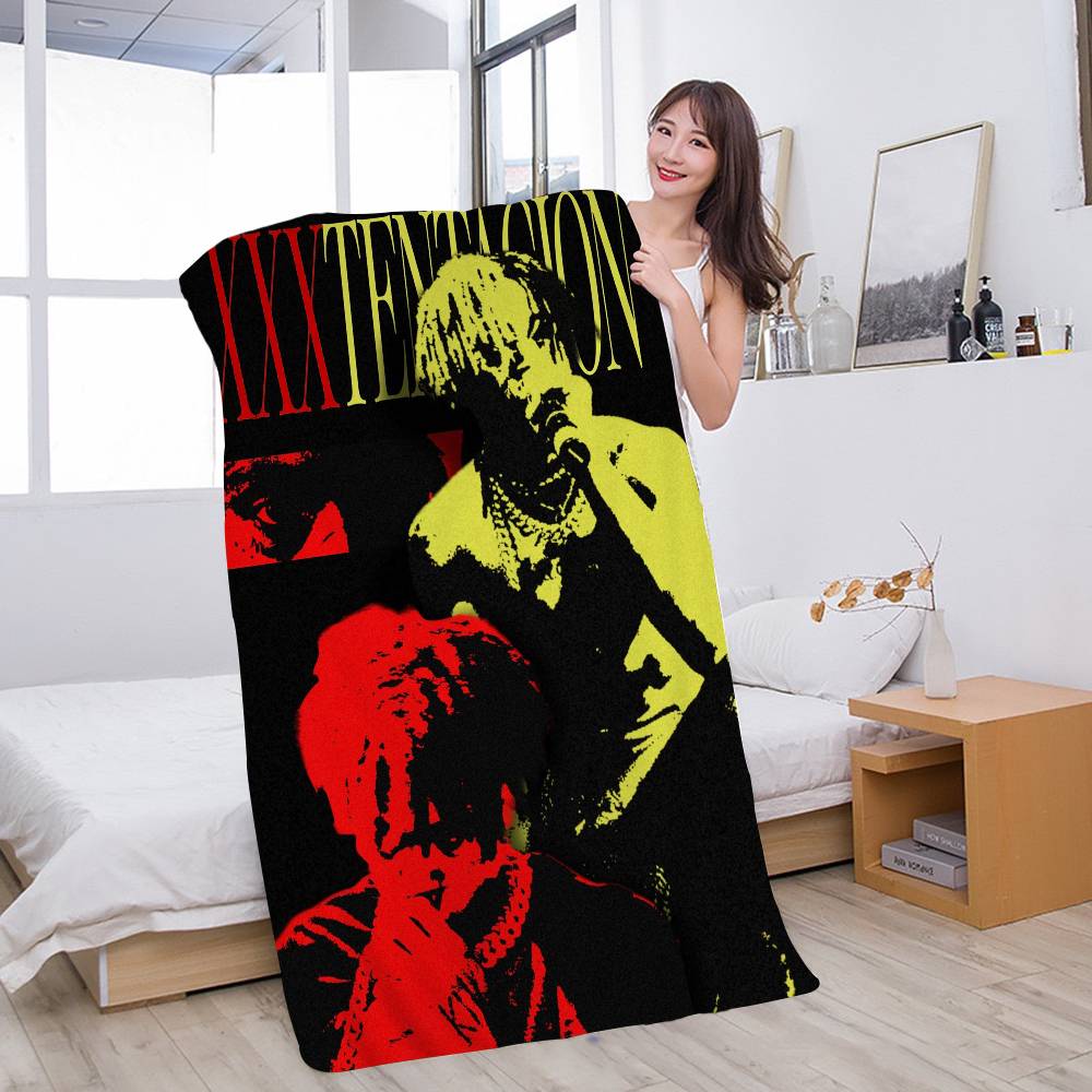 Coperta in Microfibra Hip Hop Z-XXXTentacion Asciugatura Rapida Teli da Spiaggia Stampa Oversize Super Assorbente Coperta Asciugamano per Piscina