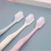 Macaron Nano Toothbrush Set: 3-Piece Japanese Adult Design with Lid, Small Head, Ceramic Colors