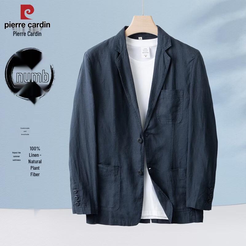 Pierre Cardin Men s 100% Linen Lightweight Notch Lapel Two-Button Blazer L