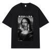 2026 Mona Lisa Printed Graphic Streetwear Y2k Harajuku Men Women Clothes 100% Cotton T Shirt Casual Oversized Summer Men T-shirt