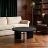 Elegant Round Coffee Table Living Room Table Side Table Coffee Table Round 80CM - Stylish & Space-Saving for Every Room (1 Piece)