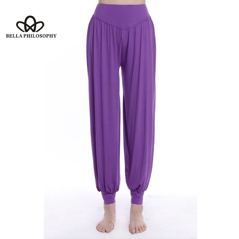 Women's Yoga Pant Elastic Lady Pants Loose Modal Cotton Soft Dance Harem Pants Sports