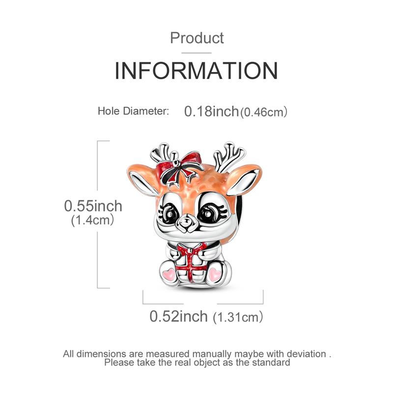 Winter Copper Original Christmas Charms Bead Pendant Fit Original Bracelet Necklace For Women Diy Jelwelry Gift