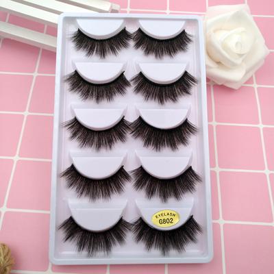 5 Paar Flauschige Wimpern 3D Nerzwimpern Lang Dick Natürlich Falsche Wimpern Make-up Nerzwimpern Dramatische Falsche Wimpern