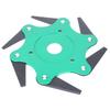 6 Teeth Brush Cutter Steel Blade 65mn Agricultural Lawn Mower Grass Trimmer Eater Head (Green)