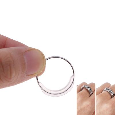 8 Stück Unsichtbarer Ringversteller Silikon Größenreduzierer Schutz für zu große Ringe Bequem für Verlobung Hochzeit Alltag
