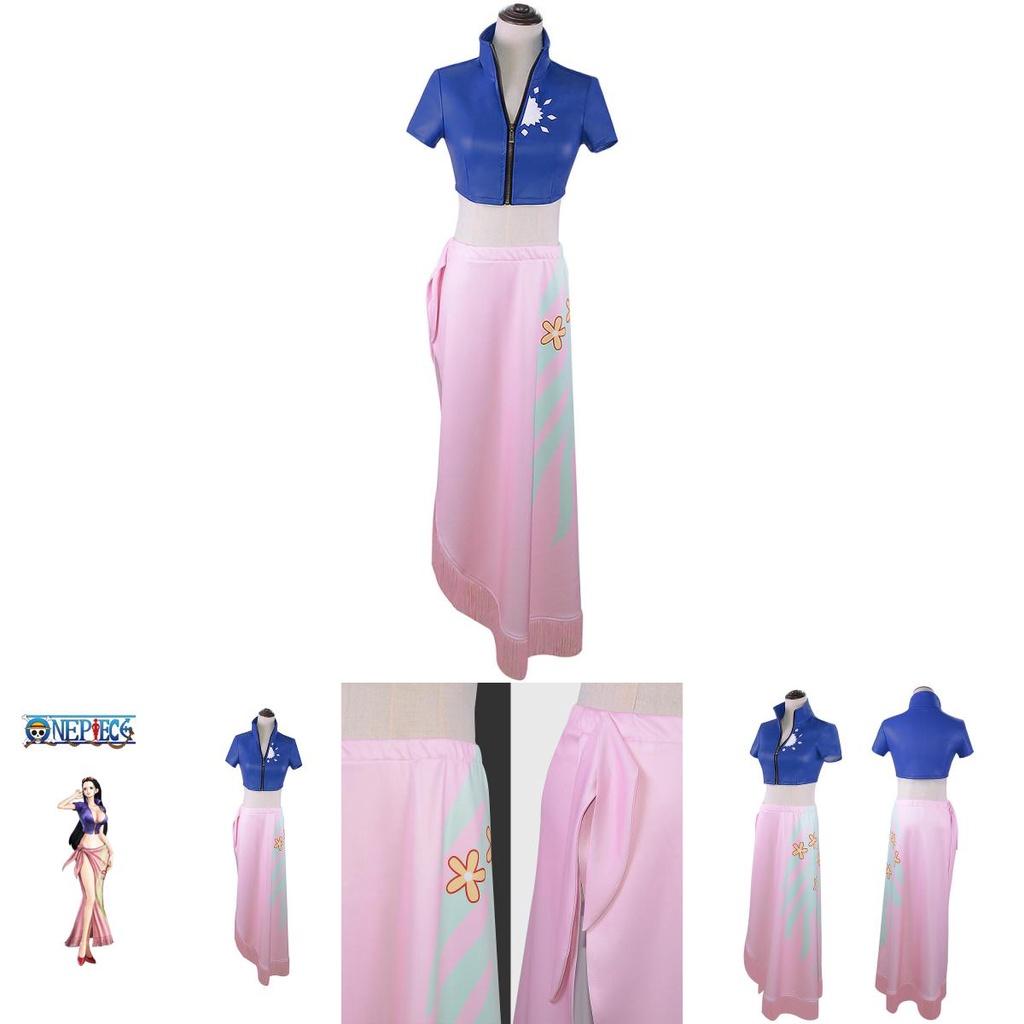 High-quality One Piece Nico Robin Skirt Anime Cosplay Costume Halloween Tops Decorated Great For Leisure And Cosplay Parties.