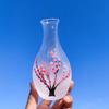 Japanese Retro Sake Set Hand Painted Plum Blossom Glass Sake Bottle Cups Warmer