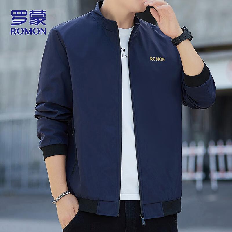 ROMON Men's Autumn Business Casual Stand-Collar Jacket