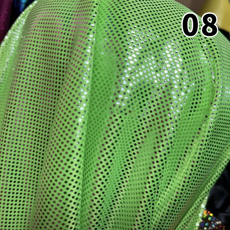 100x150cm Laser Dot Fabric Rainbow Colourful Shiny Fabric Flashing Organ Crushed Bright Mesh Stage Performance DIY Dress Sewing