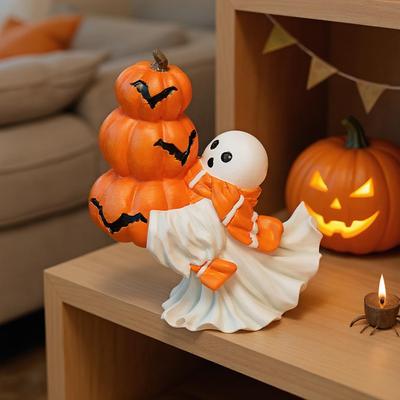 Geisterfigur Harz Geisterstatue Halloween Dekoration Niedliche Ornamente Skurrile Saisonale Szene Requisite für Veranda Regal Kamin