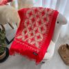 Écharpe Brodée de Luxe Haute Qualité Élégante pour Femme Hiver Épaisse Chaude Cache-cou Pashmina Écharpes à Longues Franges Couverture pour Dame Châle Doux