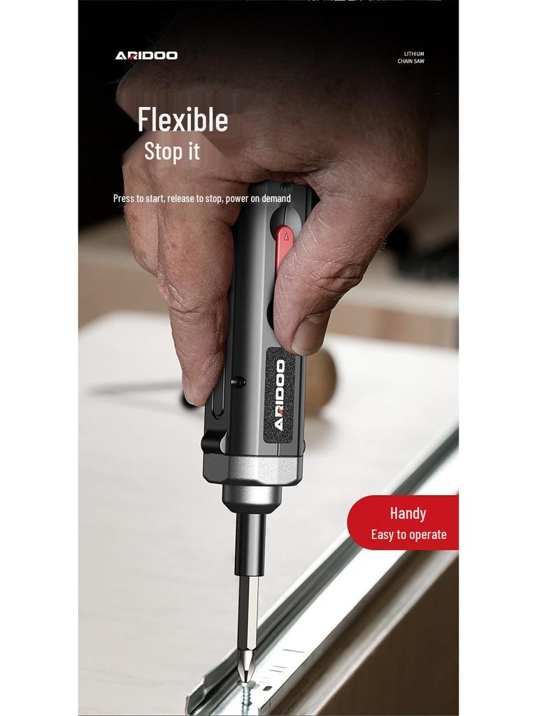 Rechargeable Mini German Electric Screwdriver Set - Handheld Lithium Battery Tool for Small Household Tasks