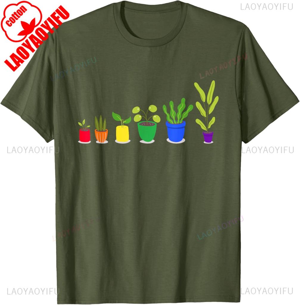 Plants Lgbtq Funny Gardener Gardening Lover Gay Pride TShirt Unisex Unisex Summer Cotton Printed TShirt Casual Streetwear Clothes