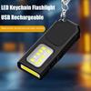 USB Rechargeable Multifunctional Keychain Flashlight Mini Work Light COB Keyring for Camping Walking Pocket Lamp