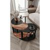 YIN YANG UNITY SERENITY COFFEE TABLE 4-PIECE BLACK WALNUT 70 CM Special Design Decorative Coffee Table