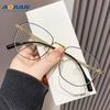 Men's Flat Light Polygon Eyeglass Frame, Enhances Facial Appearance, Women's Glasses with Myopia and Blue Light Protection.