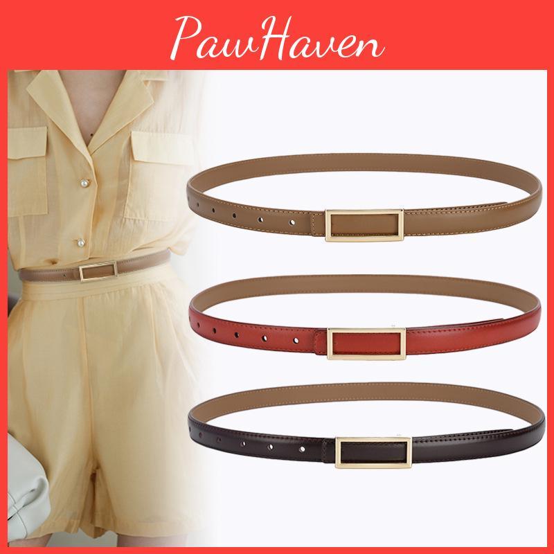 Genuine Belt Leather Thin Womens Korean Style For Skirts And Dresses Simple Student Fashion Accessory