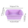 4Pcs Green Square High-temperature Resistant Food-grade Silicone Cake Bread Mold Non-Stick Kitchen Accessories Baking Tools