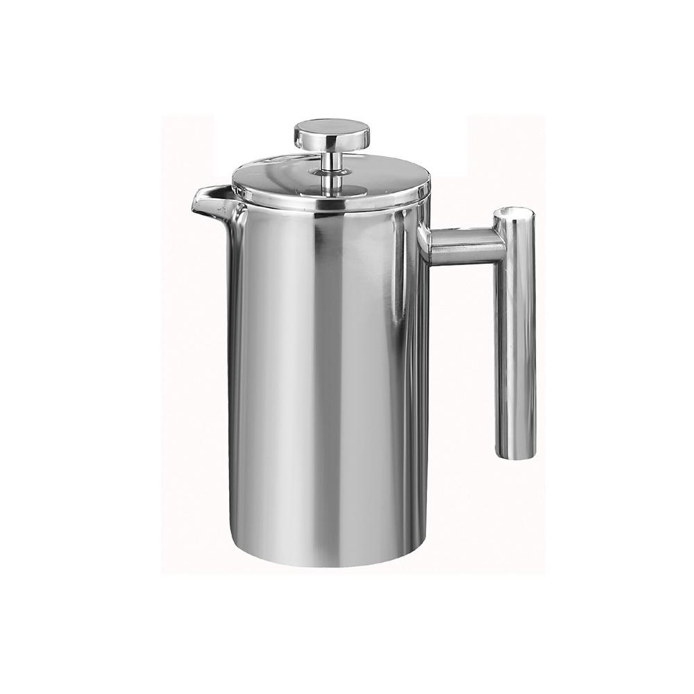 

Double Wall French Press Coffee Maker Stainless Steel Coffee Brewer Plunger Mixer 350ml серебряный
