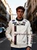 Personalisierbarer F1 Rennanzug Lederjacke - Retro Amerikanischer Stil Motorrad-Fahrbekleidung