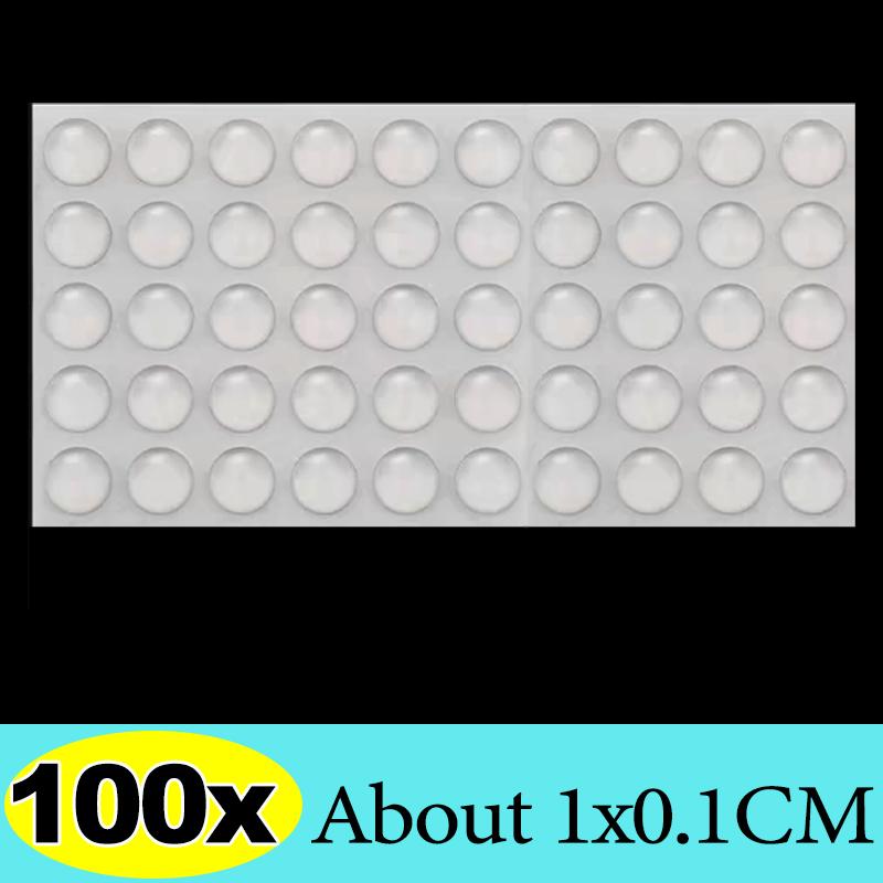 6/500x Self-Adhesive Clear Door Stop Rubber Damper Buffer Cabinet Bumpers Silicone Home Furniture Dots Cushion Protective Pads