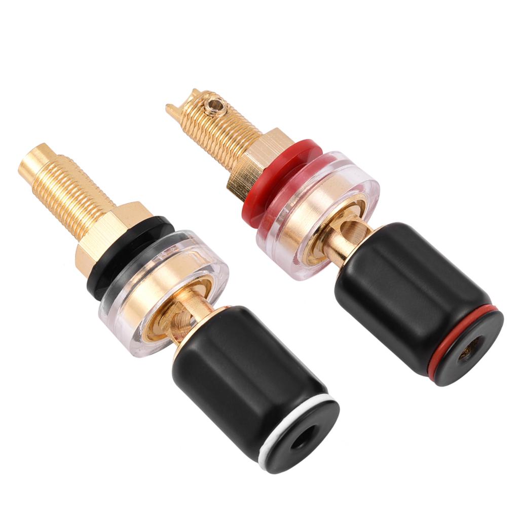 Black &Red  Welding Copper Speaker Amplifier Terminal for 4mm Banana Plug 4mm Banana Plug Copper Terminal Binding Post