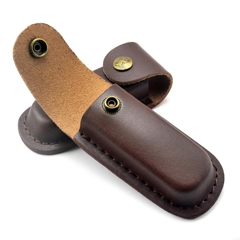 Genuine Leather Knife Sheath, Cowhide Pouch for Folding Knives