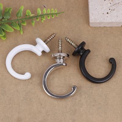 2Pcs Durable Ball End Polished Curtain Tieback Hook Expansion Plug Finish Modern Shaped Metal Wall Mounted