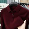 Smart Casual Autumn Winter Sweater Men Solid Lapel Button Simplicity Fashion Luxury Long Sleeve Pullovers Knitted Tops