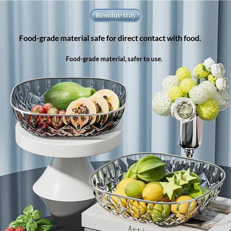 Gold Rim Crystal Fruit Bowl Diamond Cut Texture Shatter Resistant Food Safe Dish for Wedding Party Home Decor Use