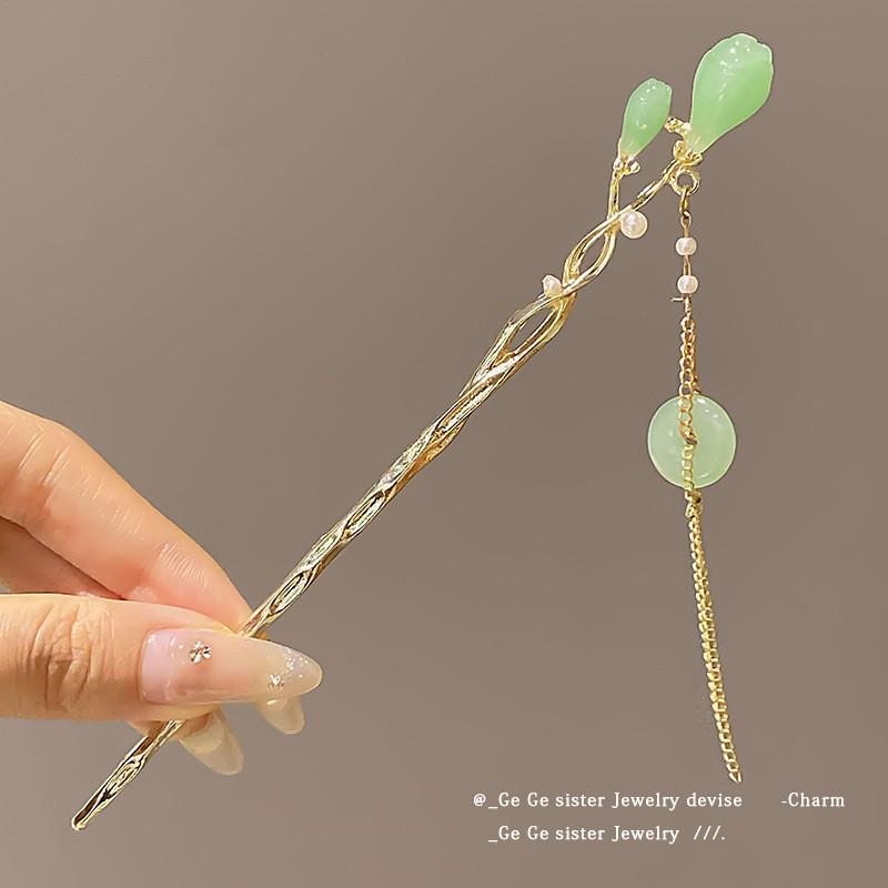 Tassel Flower Hairpin: Elegant Chinese Style Hanfu & Qipao Hair Accessory for Women