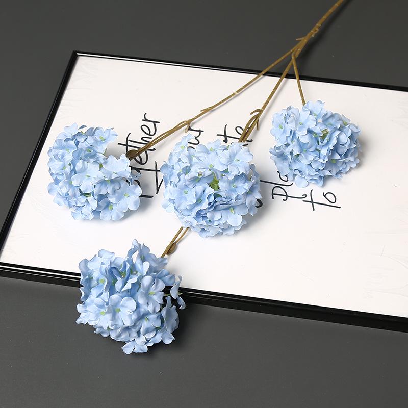 Vierhoofdige Sneeuwvlok Hortensia Kunstbloemstuk voor Bruiloften, Landschapsarchitectuur, Hotel Decoratie en Artistieke Displays.