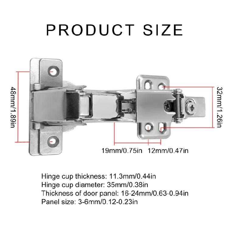 165° Weitwinkel-Scharnier mit Soft-Close-Mechanismus Weit öffnende Scharniere Einfache Montage für einfache Schrankintegration