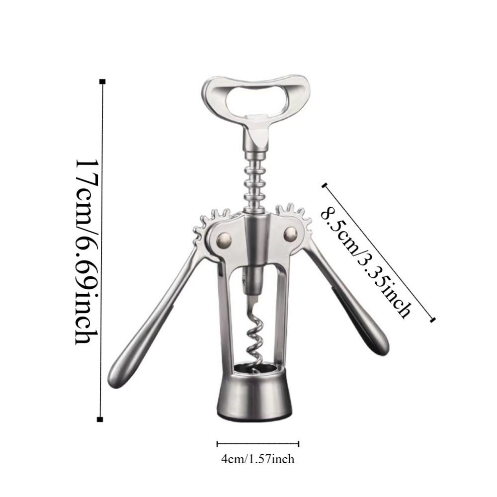 Stainless Steel Spiral Bottle Opener Wing Design Wine Cork Remover Wine Corkscrew  Restaurants