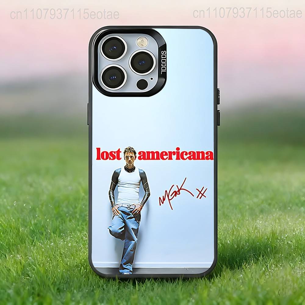 Singer MGK LOST A-AMERICANA  Phone Case For iPhone 17,16,15,14,13,12,11,Pro,Max,Plus,E,Air,Mini Black Tpu IMD Cover