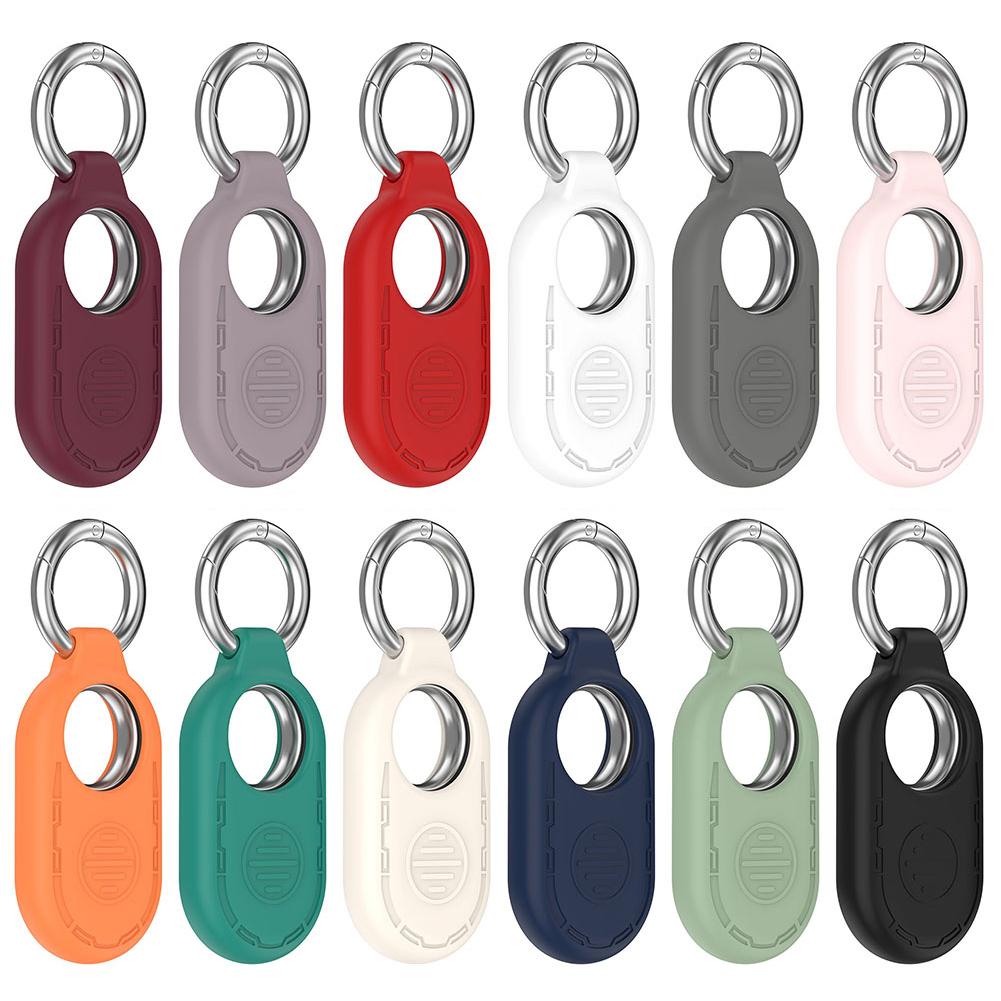Silicone Case Locator Tracker Case Dustproof with Keychain Trackers Holder Shockproof Anti-Drop for Samsung Galaxy SmartTag 2