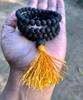 Ebano Originale 108+1 Perle 6 mm, Mala Naturale Karungali Malai ROSARIO, Origine Indiana, Rosario Jaap Mala Yoga Preghiera, Spedizione Gratuita
