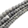 Frosted Matte Map Stone Beads for DIY Jewelry Making