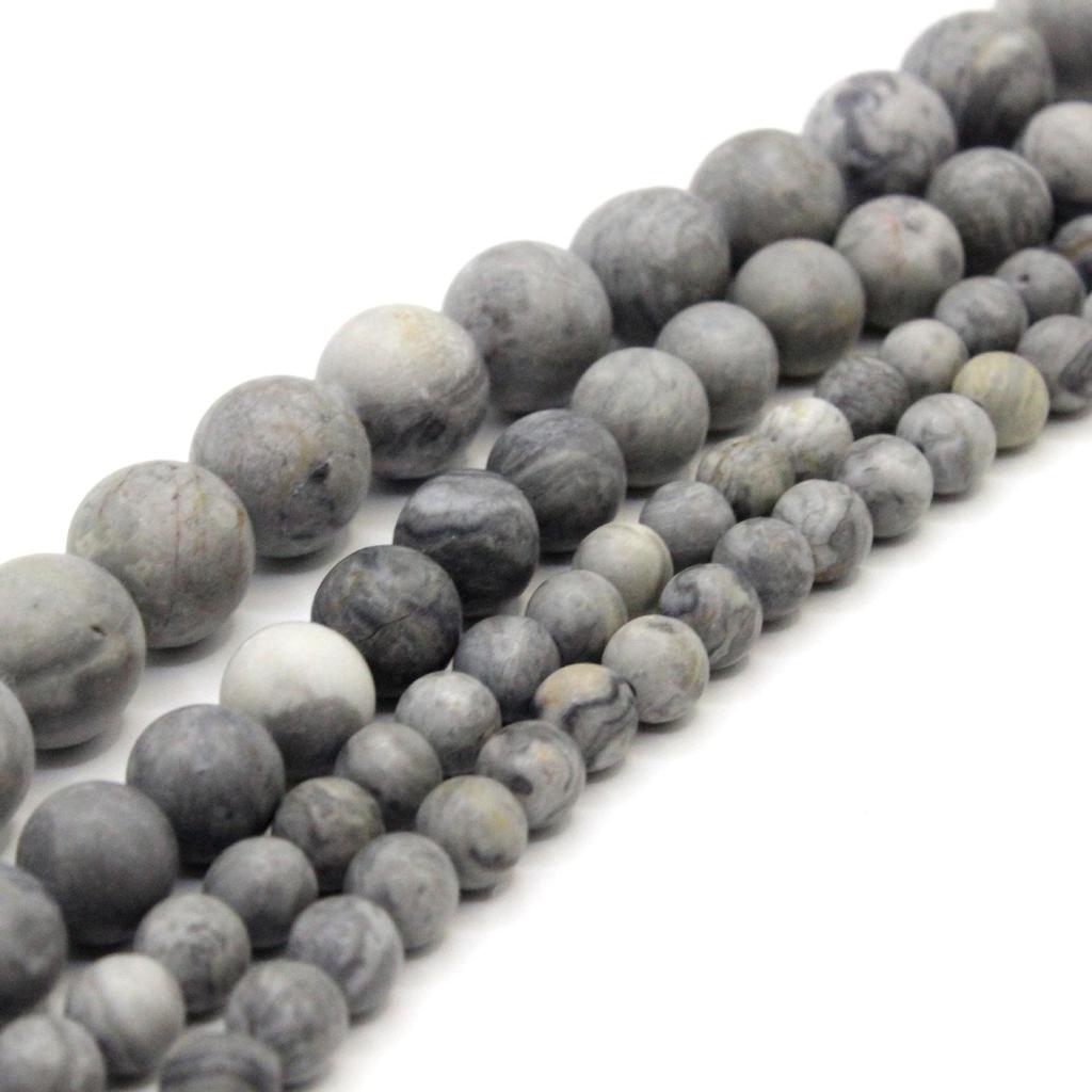 Frosted Matte Map Stone Beads for DIY Jewelry Making