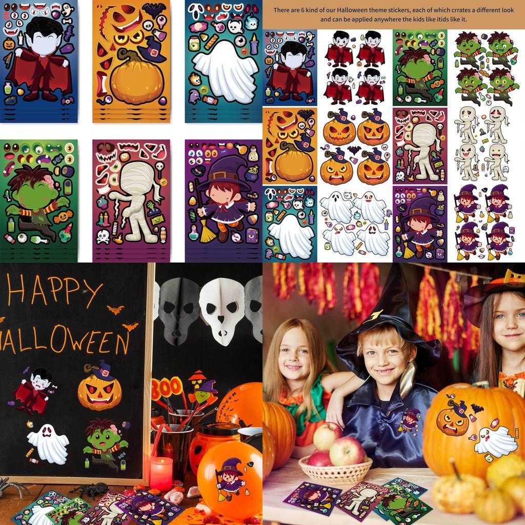 Theme Halloween Creative Vampire Pumpkin Kids Stickers For Diy Projects Fun And