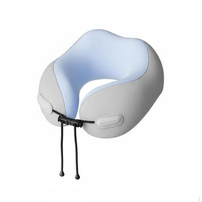 Memory Foam Travel Gentle Support Neck Pillow Contoured for Office Rest Gray Only
