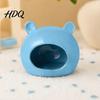 Gnaw Resistant Pet House Ceramic Hamster House Summer Bear Shaped Hideout Cave