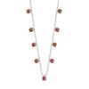 S925 Silver Necklace Women's Square Amethyst Citrine Gypsy Star Light Luxury Collarbone Chain Niche Retro Colored Treasure Neck Chain